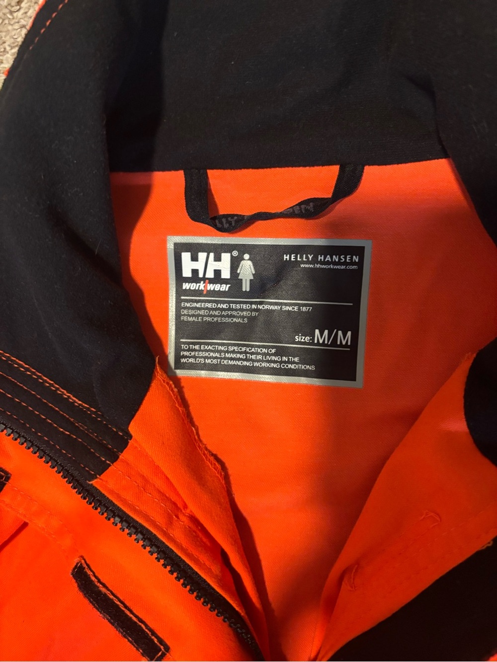 Helly Hansen Orange and Black High-Visibility Rain Jacket - Picture 3 of 12